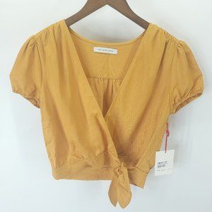 THE GOOD JANE Me & Kumquat Wrap Crop Top NWT